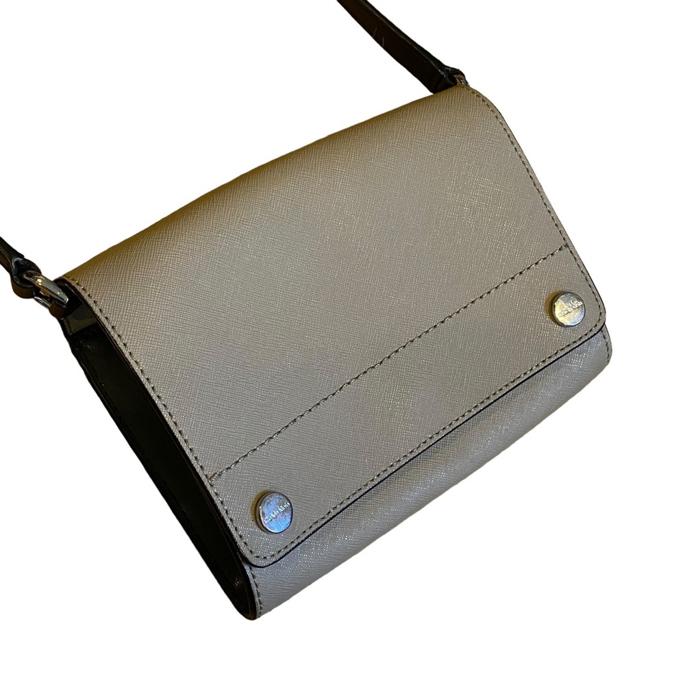Calvin Klein Susan Tan Black Small Crossbody Y2K Bag Clutch Purse